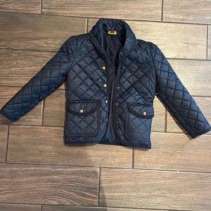 Girls navy blue quilted Ralph Lauren polo jacket Size 6